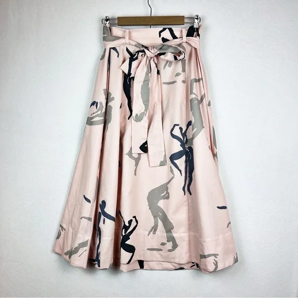 KOWTOW Audition Skirt Dancer Size M (8) Pale Pink Abstract Print Art to Wear - Picture 4 of 15